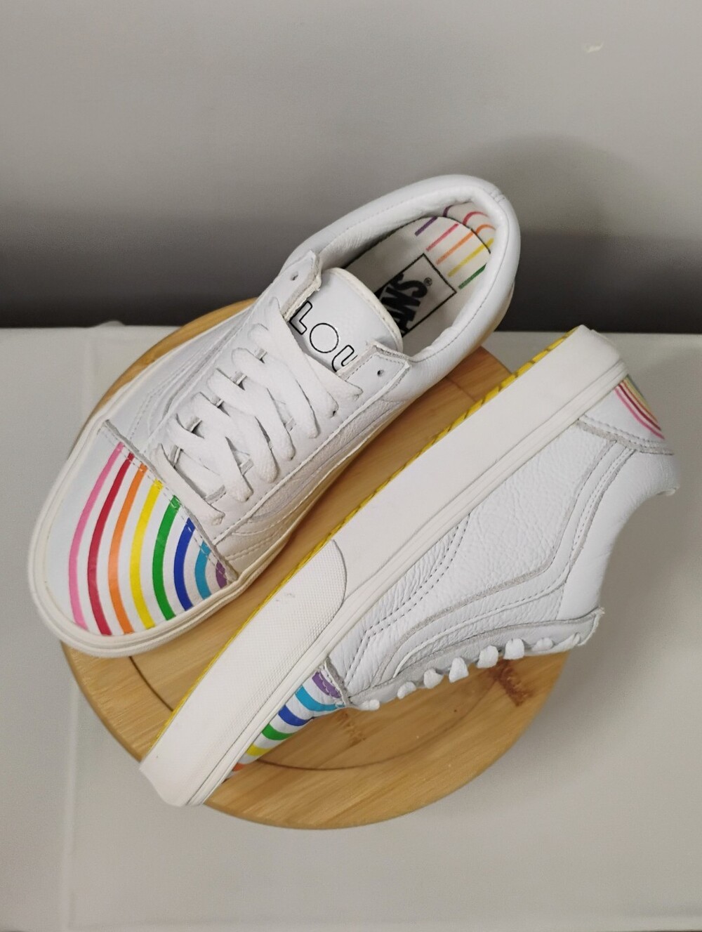 Van's X Flour Shop Old Skool Collaboration White/Rainbow Shoes